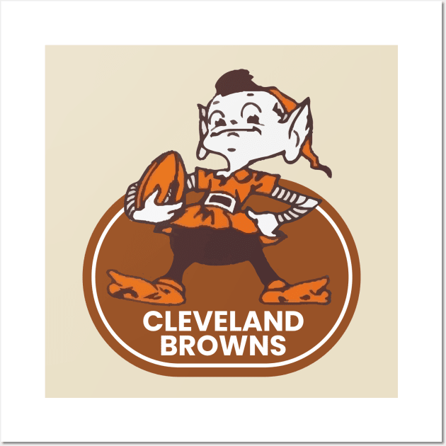 Cleveland Browns with Iconic Elf Wall Art by Semhar Flowers art